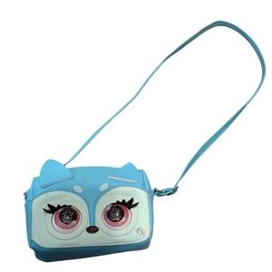 Purse Pets Blue Fox Interactive Crossbody Bag Kids Animated Toy Purse Blue